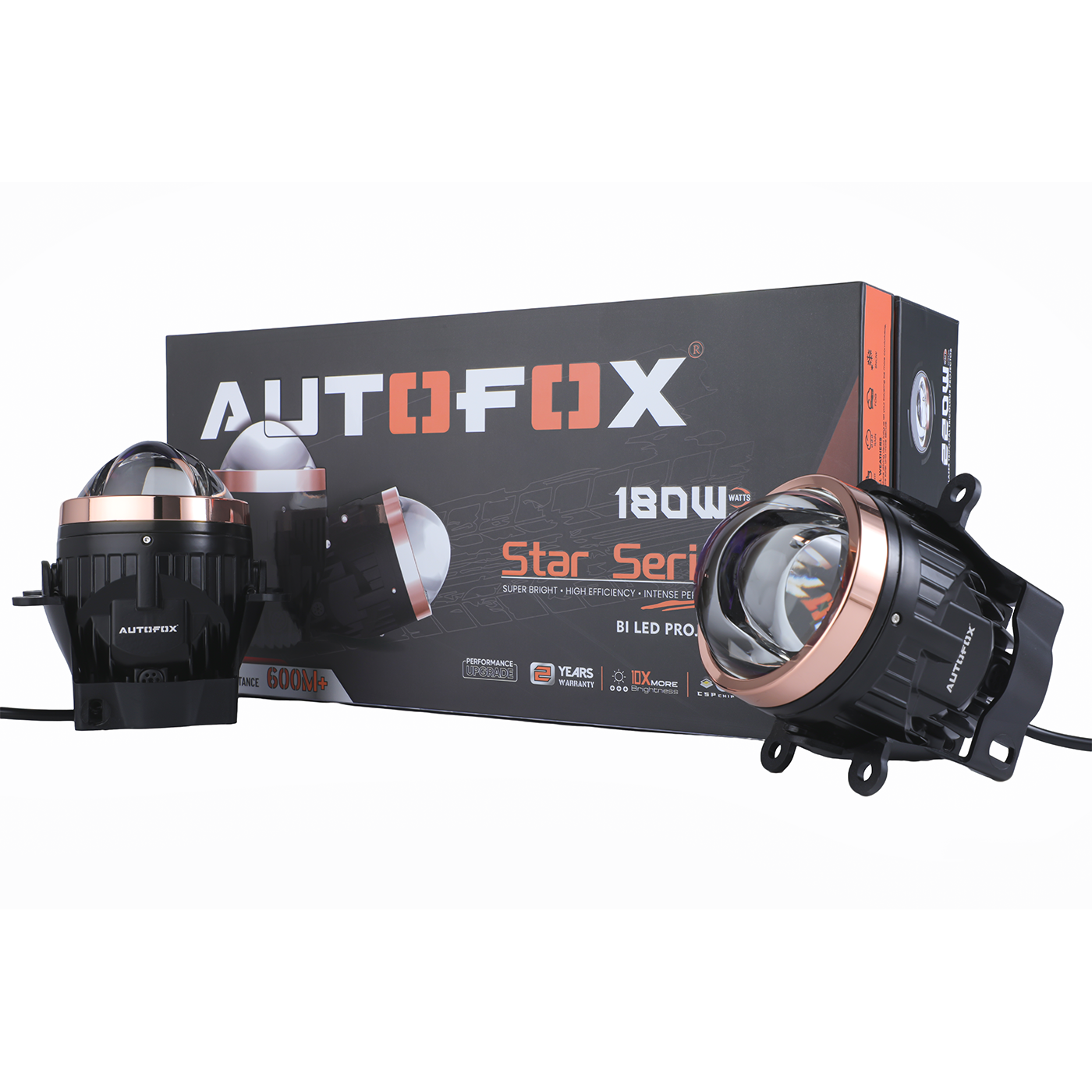 Autofox Bifocal Tri Color Projector Fog Light