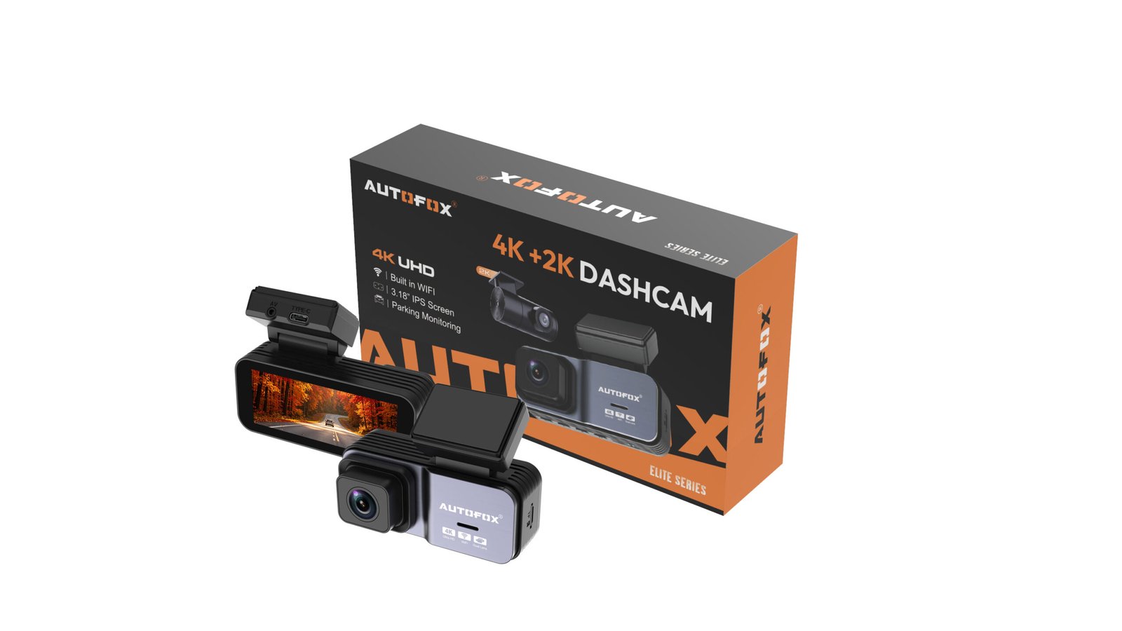 Autofox Dashcam 4K+2K
